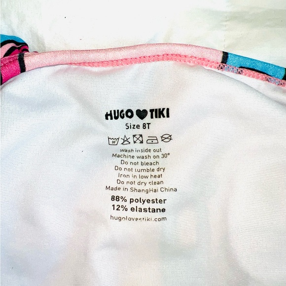 HUGO LOVES TIKI Kids bathing suit size 8 PINK - Picture 3 of 3